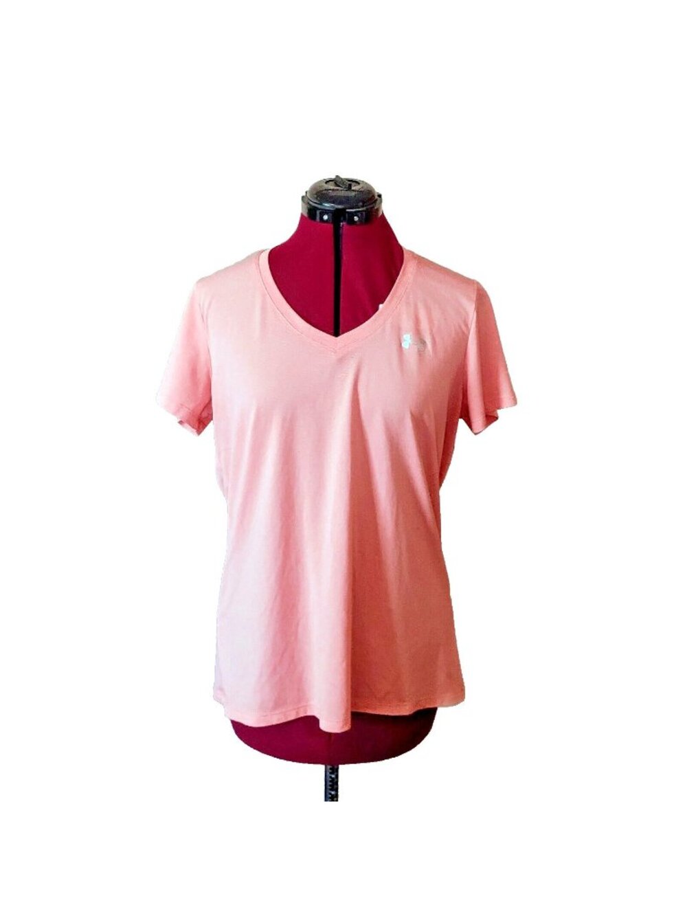 Under Armour Women’s Tech Shirt Large Bubble Heather V-Neck Loose Fit Pockets